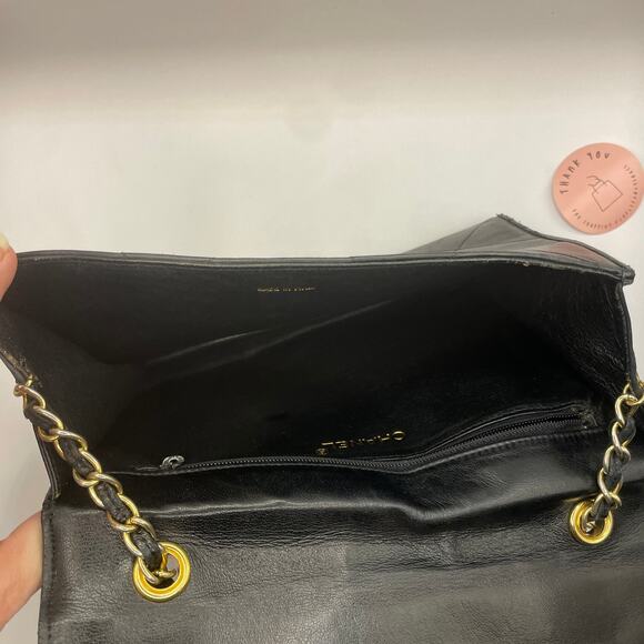 Chanel Vintage Black Quilted Lambskin 19 Flap Crossbody Long Shoulder Bag - Picture 10 of 15